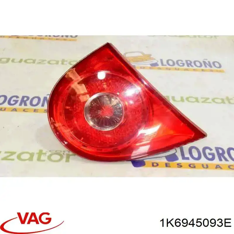 Ліхтар задній лівий, внутрішній 1K6945093E VAG