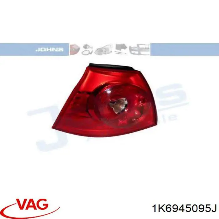 Задня ліва зовнішня фара VAG 1K6945095J ціна, від 31.67 USD