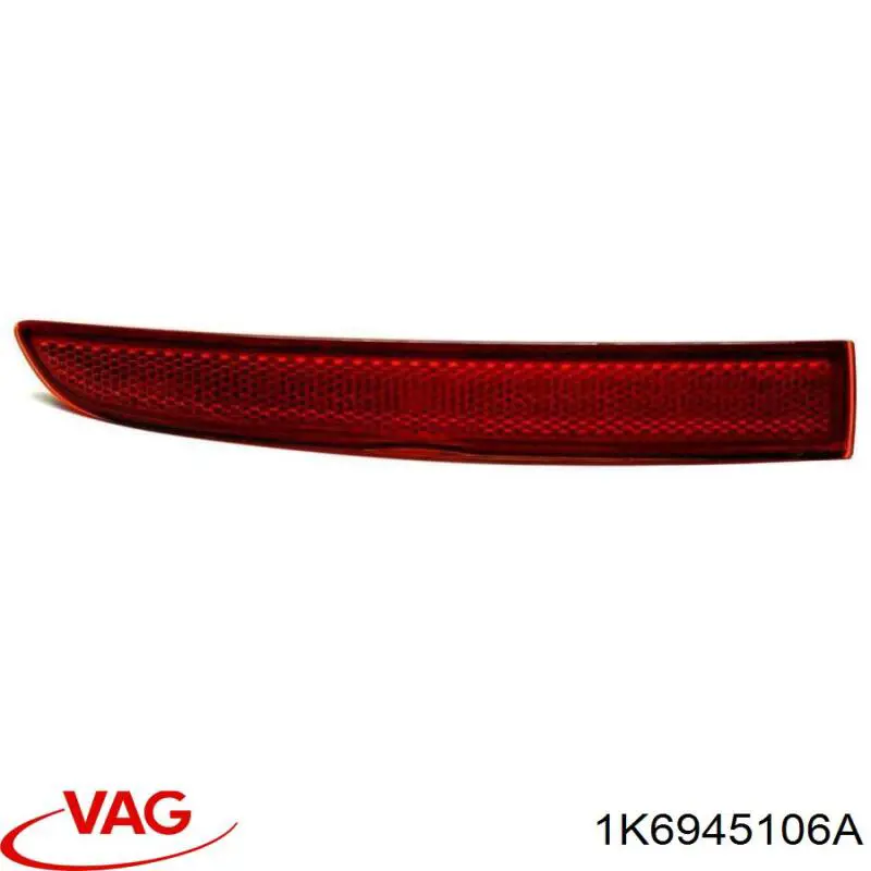 Правий катафот заднього бампера VAG 1K6945106A ціна, від 38.51 USD