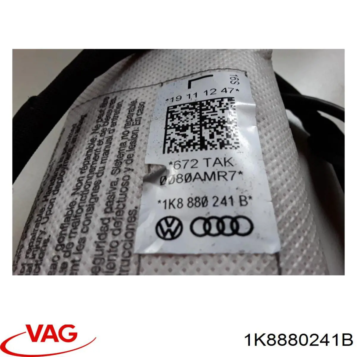 Купити 1K8880241B VAG Подушка безпеки AIRBAG спинки сидіння, лівого