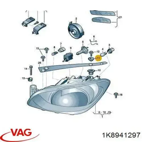 Кронштейн (адаптер) кріплення фари передньої 3941061 Autotechteile