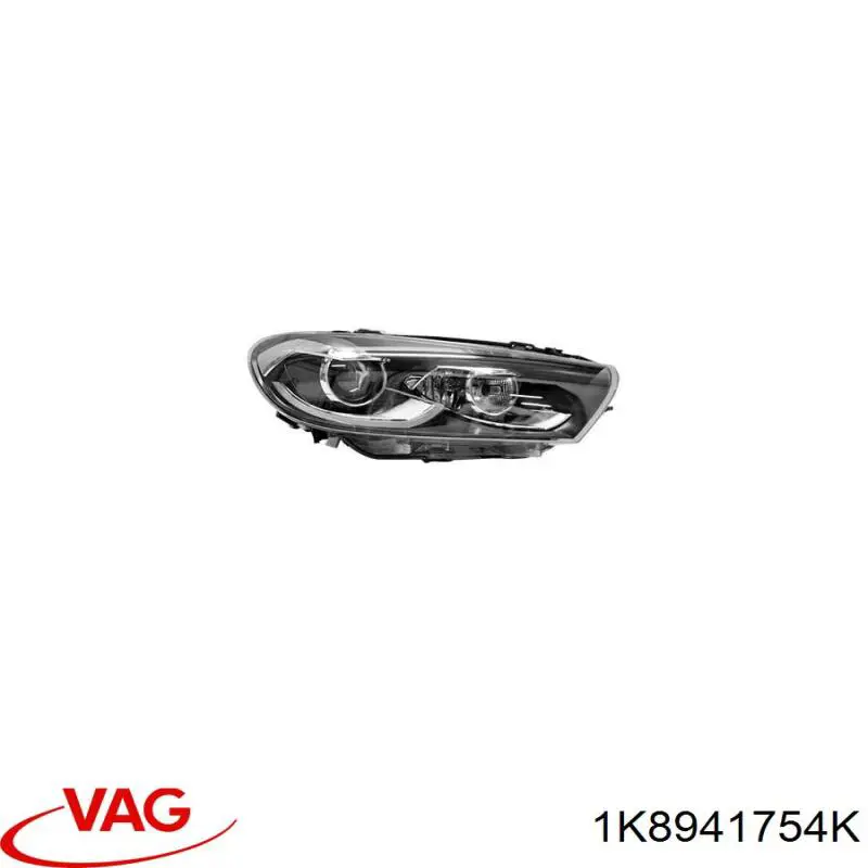 Фара правая VAG 1K8941754K ціна, від 619.41 USD