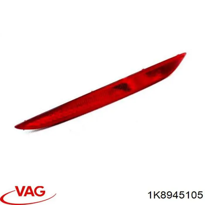 1K8945105 VAG Лівий відбивач заднього бампера