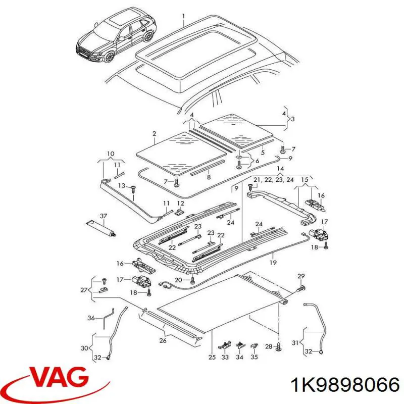  VAG 1K9898066 ціна, від 21.54 USD