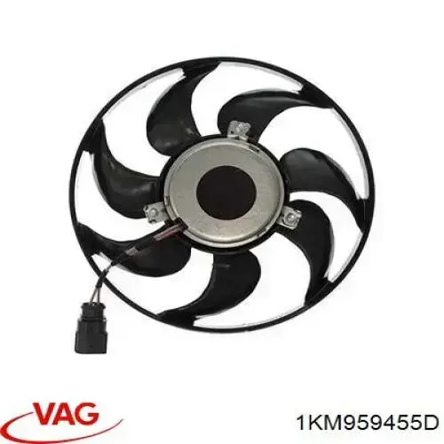 1KM959455D VAG електровентилятор охолодження в зборі (двигун + крильчатка, правий)