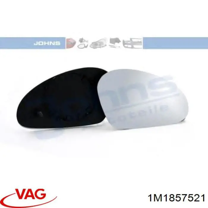 Скло дзеркала заднього виду, лівого VAG 1M1857521 ціна, від 7.50 USD
