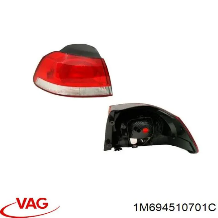 Задня ліва внутрішня фара VAG 1M694510701C