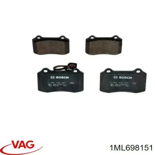 1ML698151 VAG Передні гальмівні колодки
