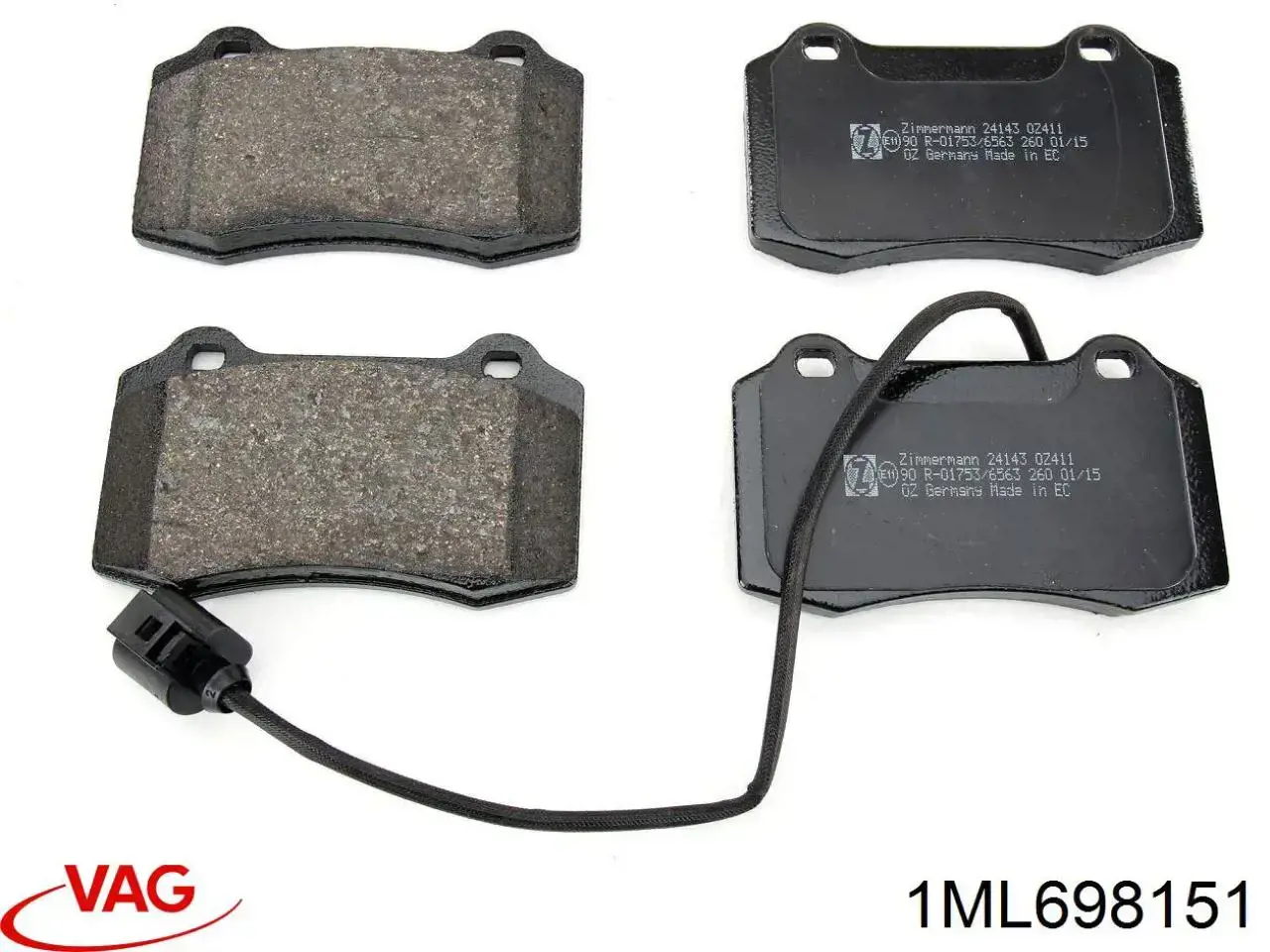 Передні тормозні колодки 1ML698151 VAG