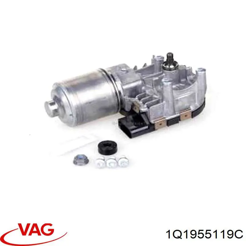 1Q1955119C VAG двигун склоочисника лобового скла (трапеції)