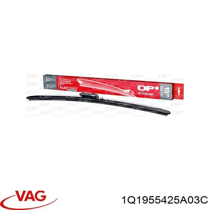 Щітка склоочисника лобового скла, водійська VAG 1Q1955425A03C ціна, від 10.94 USD