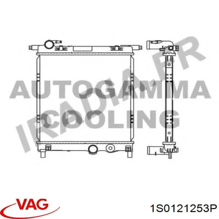 1S0121253P VAG Радіатор охолодження двигуна