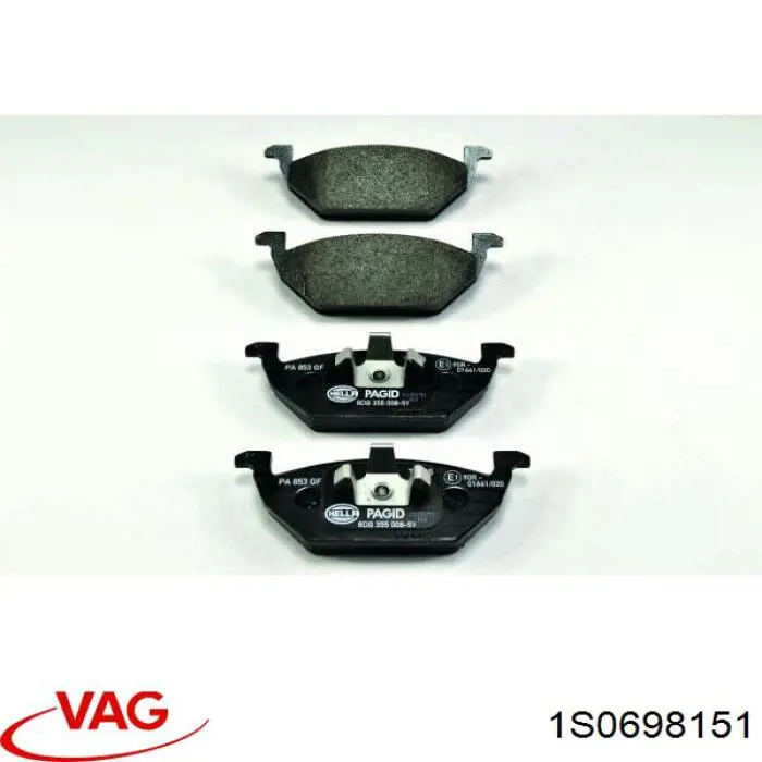 1S0698151 VAG Передні гальмівні колодки