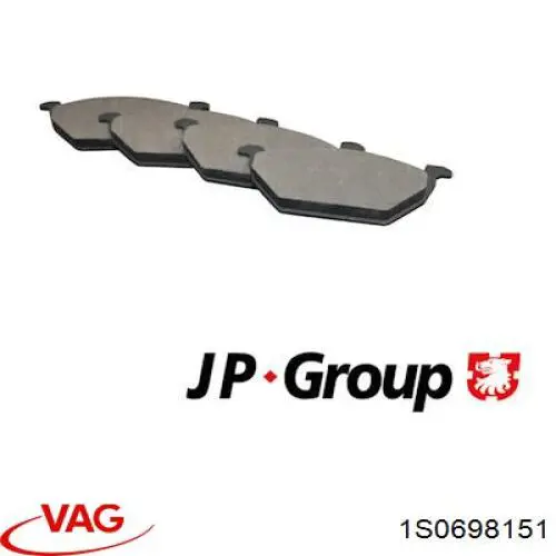 Гальмівні колодки VAG 1S0698151 ціна, від 22.19 USD