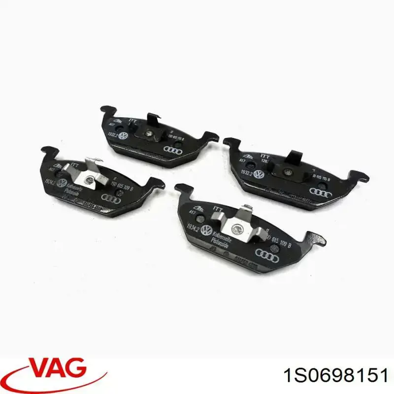 1S0698151 VAG Передні гальмівні колодки