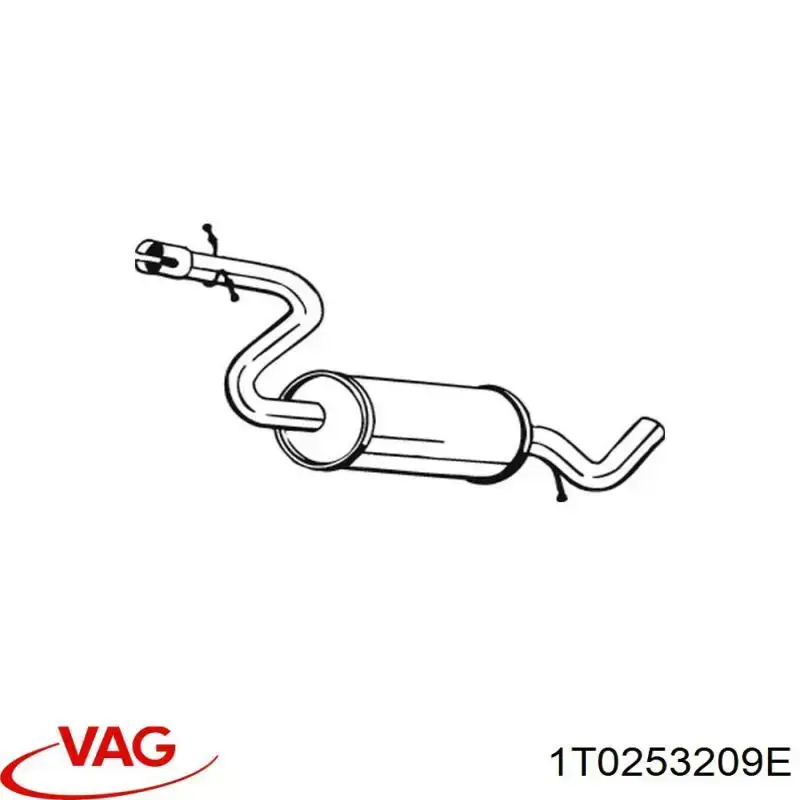 Глушник VAG 1T0253209E ціна, від 41.67 USD