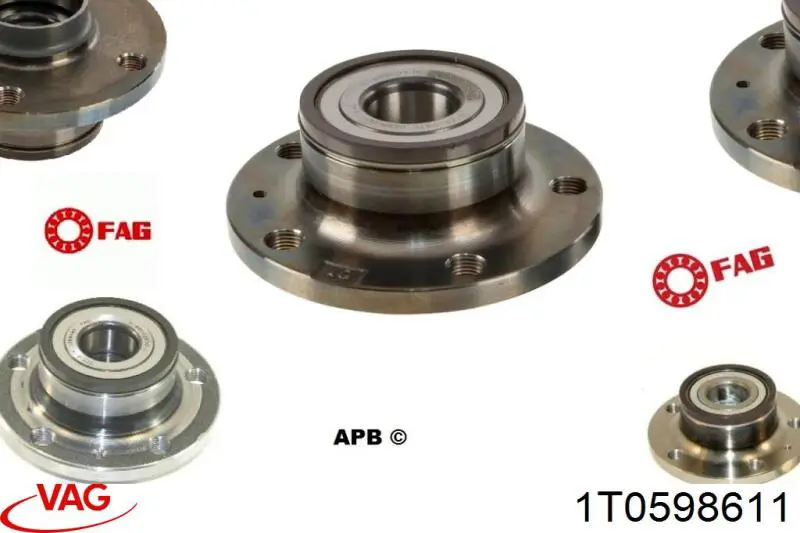 Маточини задніх коліс VAG 1T0598611 ціна, від 28.51 USD