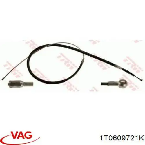 Трос ручного гальма задній, правий/лівий VAG 1T0609721K ціна, від 9.60 USD