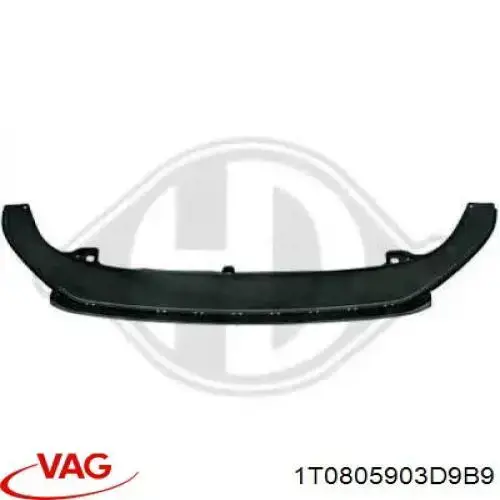 Захисна губа бампера переднього VAG 1T0805903D9B9 ціна, від 25.46 USD