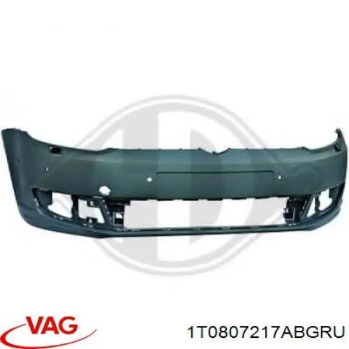 1T0807217ABGRU VAG Бампер передній в зборі