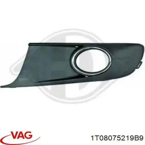 Купити 1T08075219B9 VAG Спойлер заднього бампера