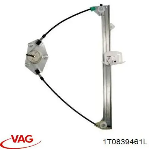 Механізм склопідйомника двері задньої, лівої VAG 1T0839461L ціна, від 41.86 USD