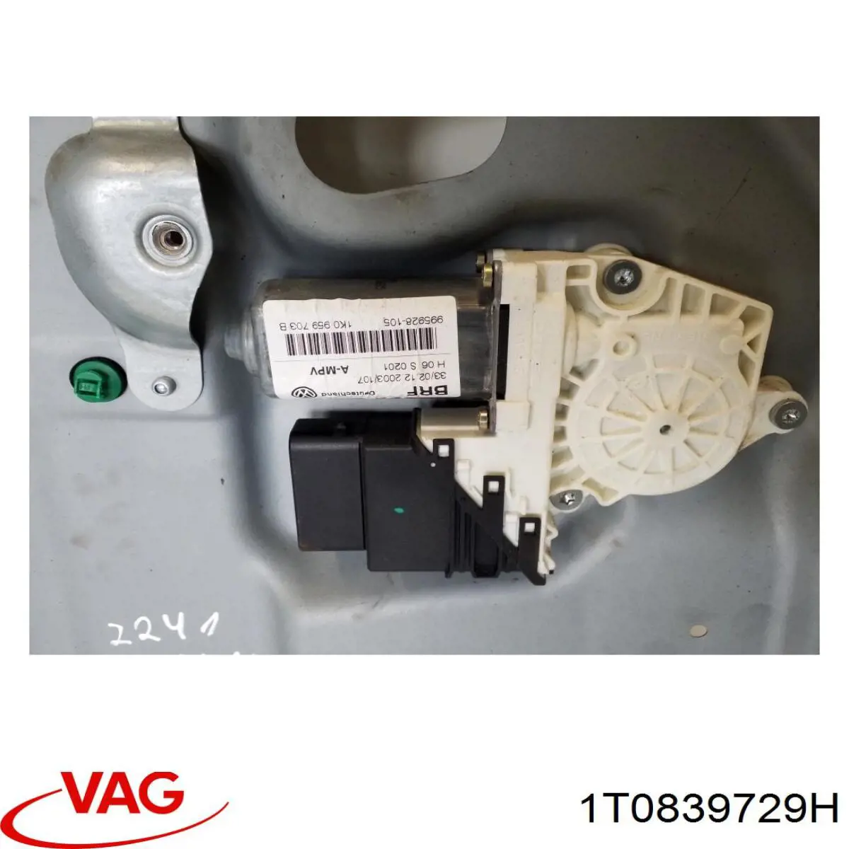 Механізм склопідйомника двері задньої, правої VAG 1T0839729H ціна, від 22.57 USD