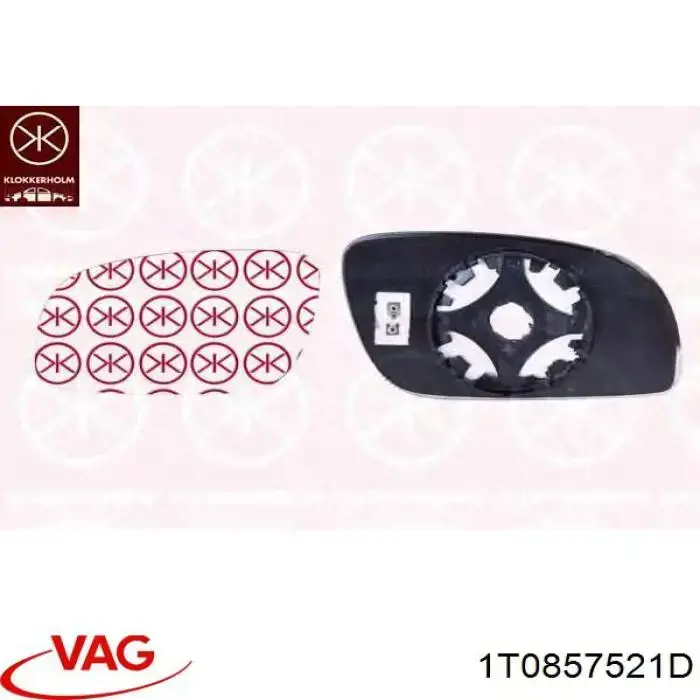 Скло дзеркала заднього виду, лівого VAG 1T0857521D