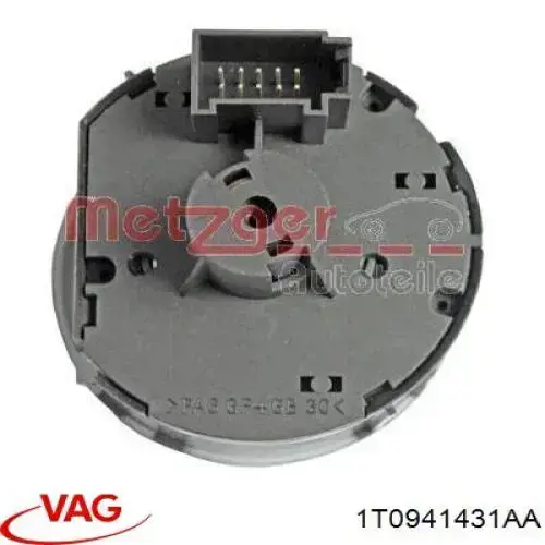 Купити 1T0941431AA VAG Перемикач світла фар, на "торпеді"