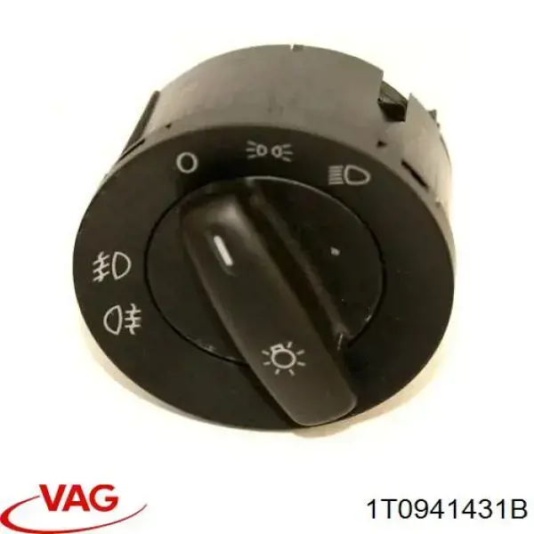 Перемикач світла фар, на "торпеді" 1T0941431B VAG