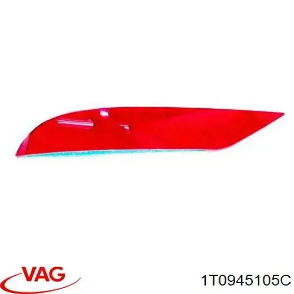 Катафот (відбивач) заднього бампера, лівий 1T0945105C VAG
