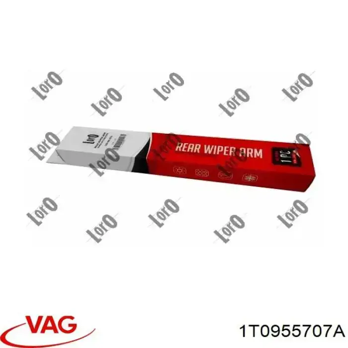 Важіль-поводок склоочисника заднього скла VAG 1T0955707A ціна, від 12.70 USD
