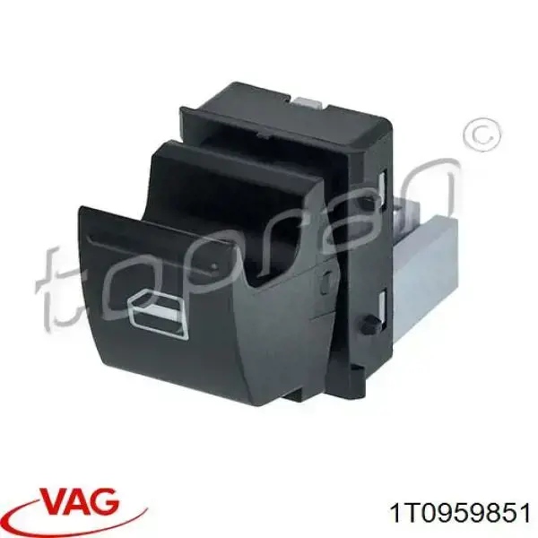 Купити 1T0959851 VAG Кнопка вмикання двигуна склопідіймача передня права