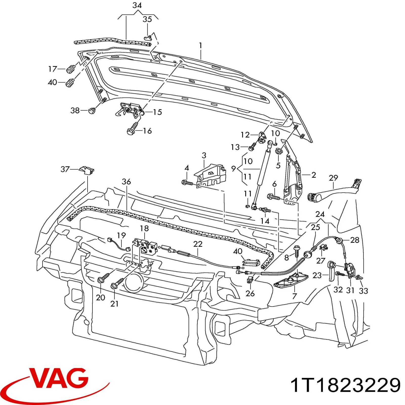  VAG 1T1823229 ціна, від 4.74 USD