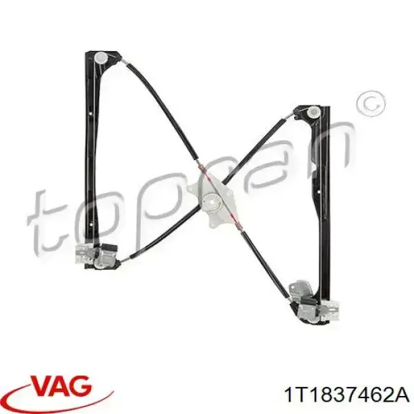 Купити 1T1837462A VAG Механізм склопідіймача двері передньої, правої