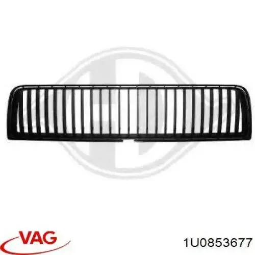 Решітка переднього бампера, центральна VAG 1U0853677 ціна, від 5.36 USD