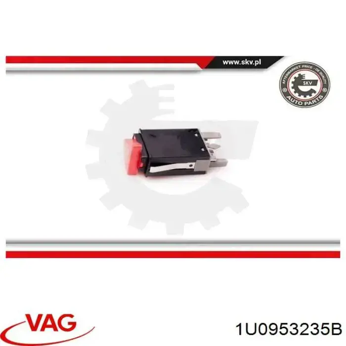 Кнопка аварійної сигналізації VAG 1U0953235B