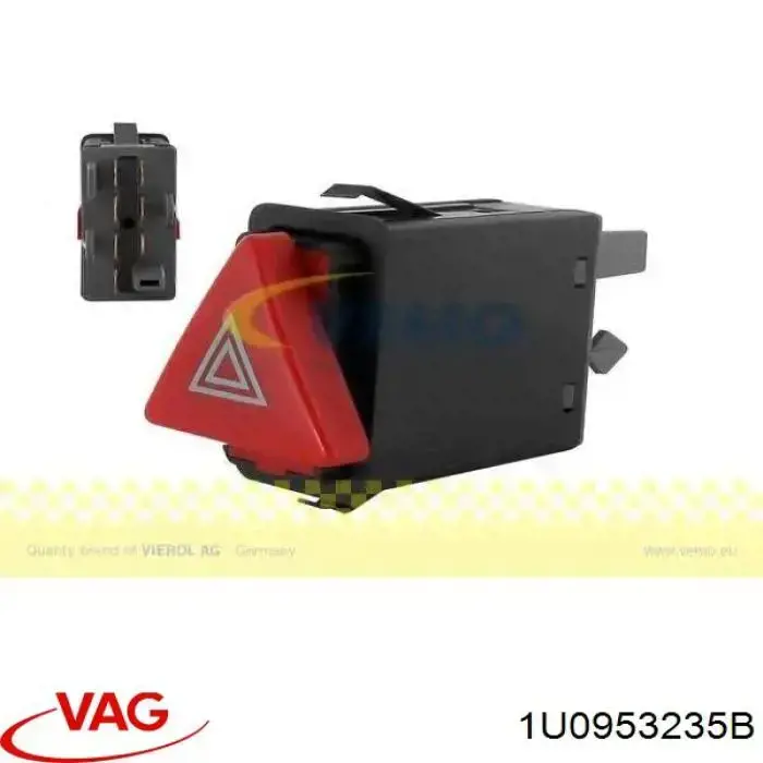 Кнопка включення аварійної сигналізації VAG 1U0953235B ціна, від 8.31 USD