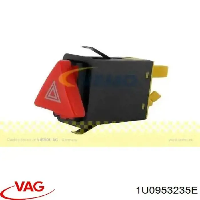 Кнопка включення аварійної сигналізації VAG 1U0953235E ціна, від 14.20 USD