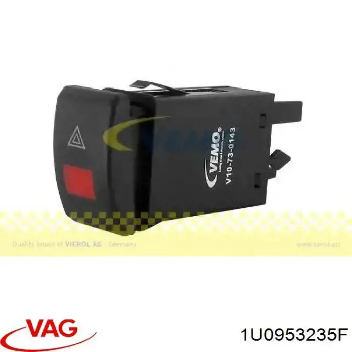 Кнопка включення аварійної сигналізації VAG 1U0953235F ціна, від 12.14 USD