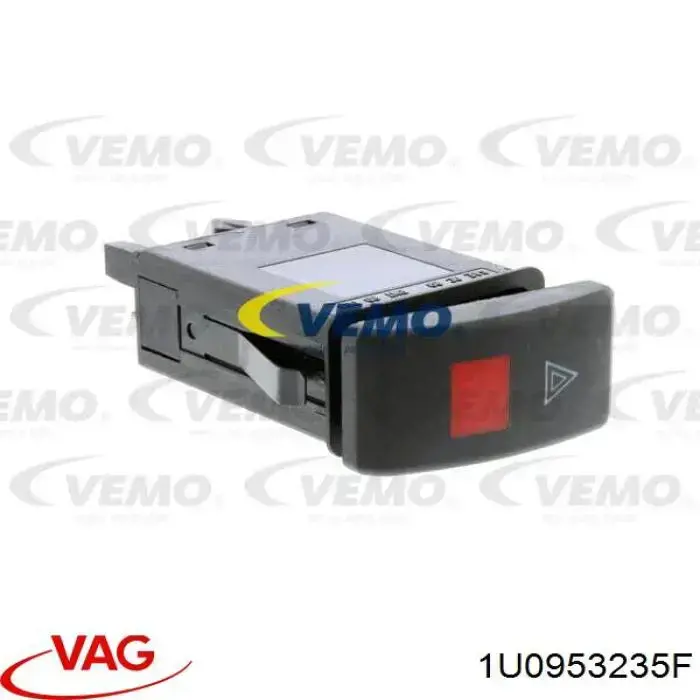 Купити 1U0953235F VAG Кнопка включення аварійного сигналу