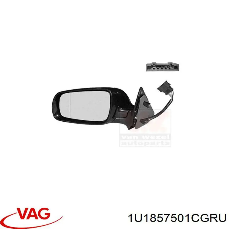 Ліве бічне дзеркало VAG 1U1857501CGRU ціна, від 38.00 USD