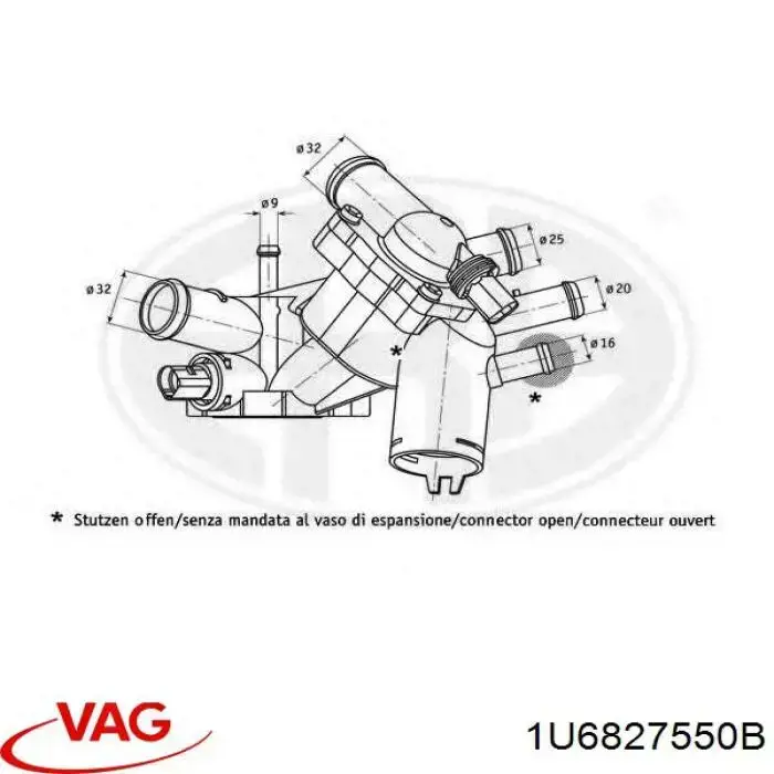 Купити 1U6827550B VAG Амортизатор двері багажника