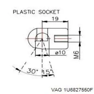 Амортизатор багажника 1U6827550F VAG