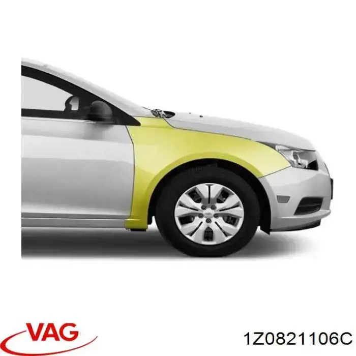 Крило переднє праве 1Z0821106C VAG