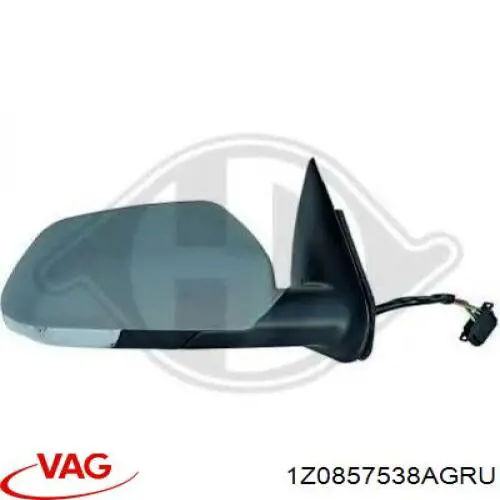 Накладка правого дзеркала заднього виду VAG 1Z0857538AGRU ціна, від 6.67 USD