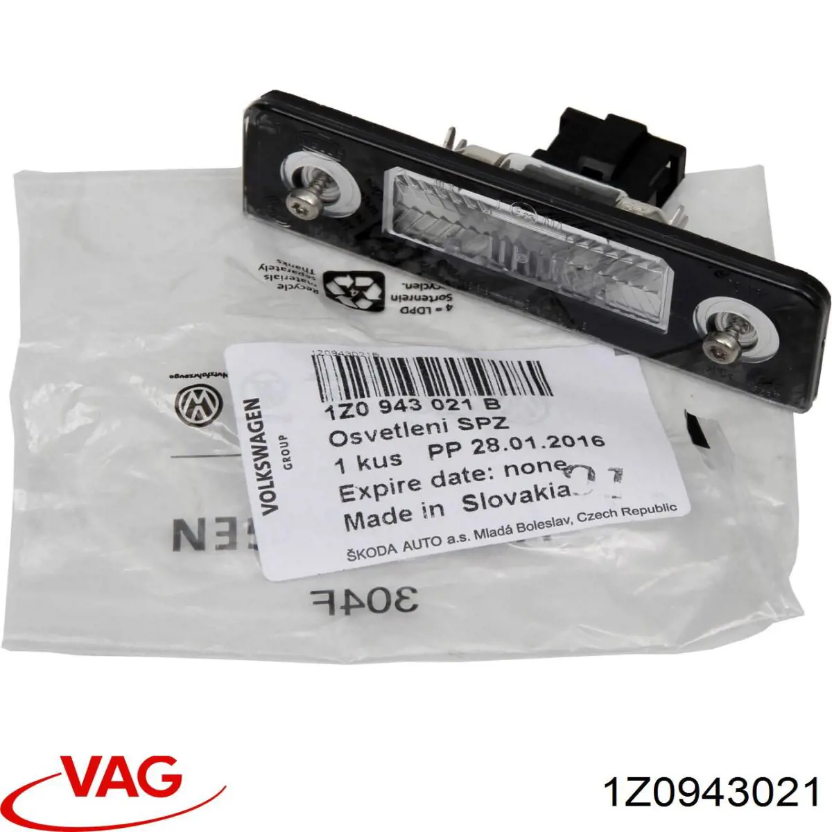 Купити 1Z0943021 VAG Ліхтар підсвічування заднього номерного знака