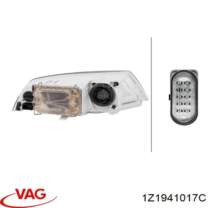 Купити 1Z1941017C VAG Блок фара ліва