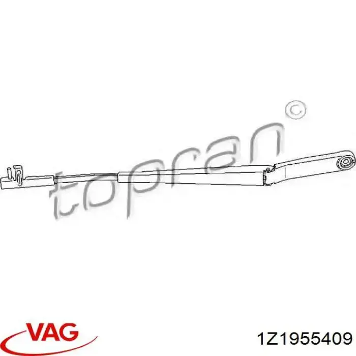Важіль-поводок склоочисника лобового скла 1Z1955409 VAG