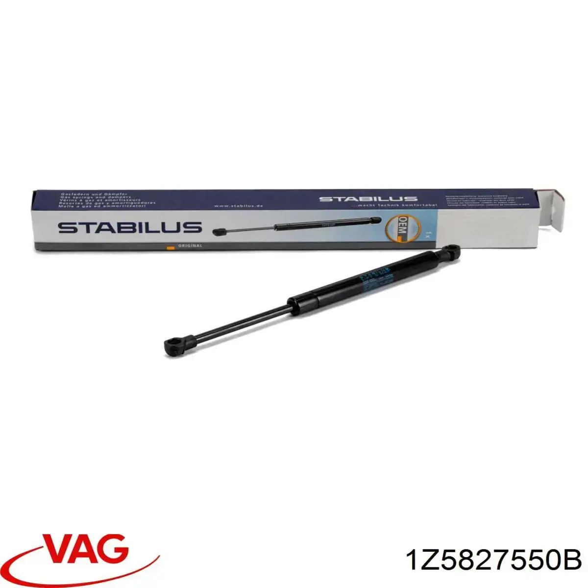 1Z5827550B VAG Амортизатор кришки багажника / двері 3/5-ї задньої